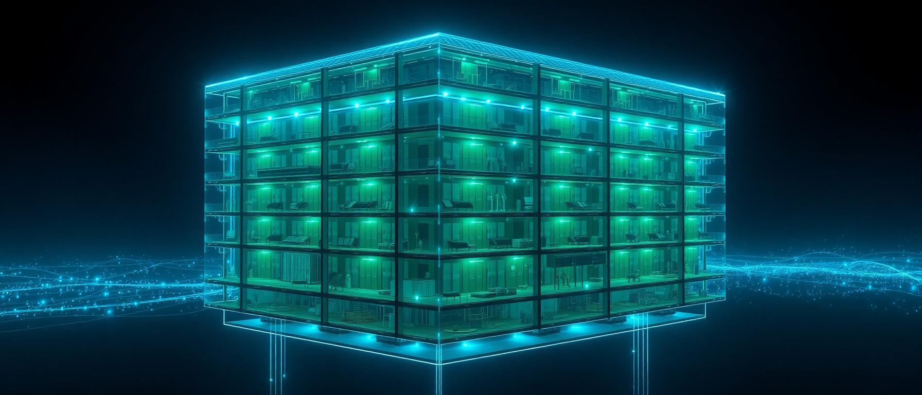 Luminous 5D digital twin of a multi-storey building